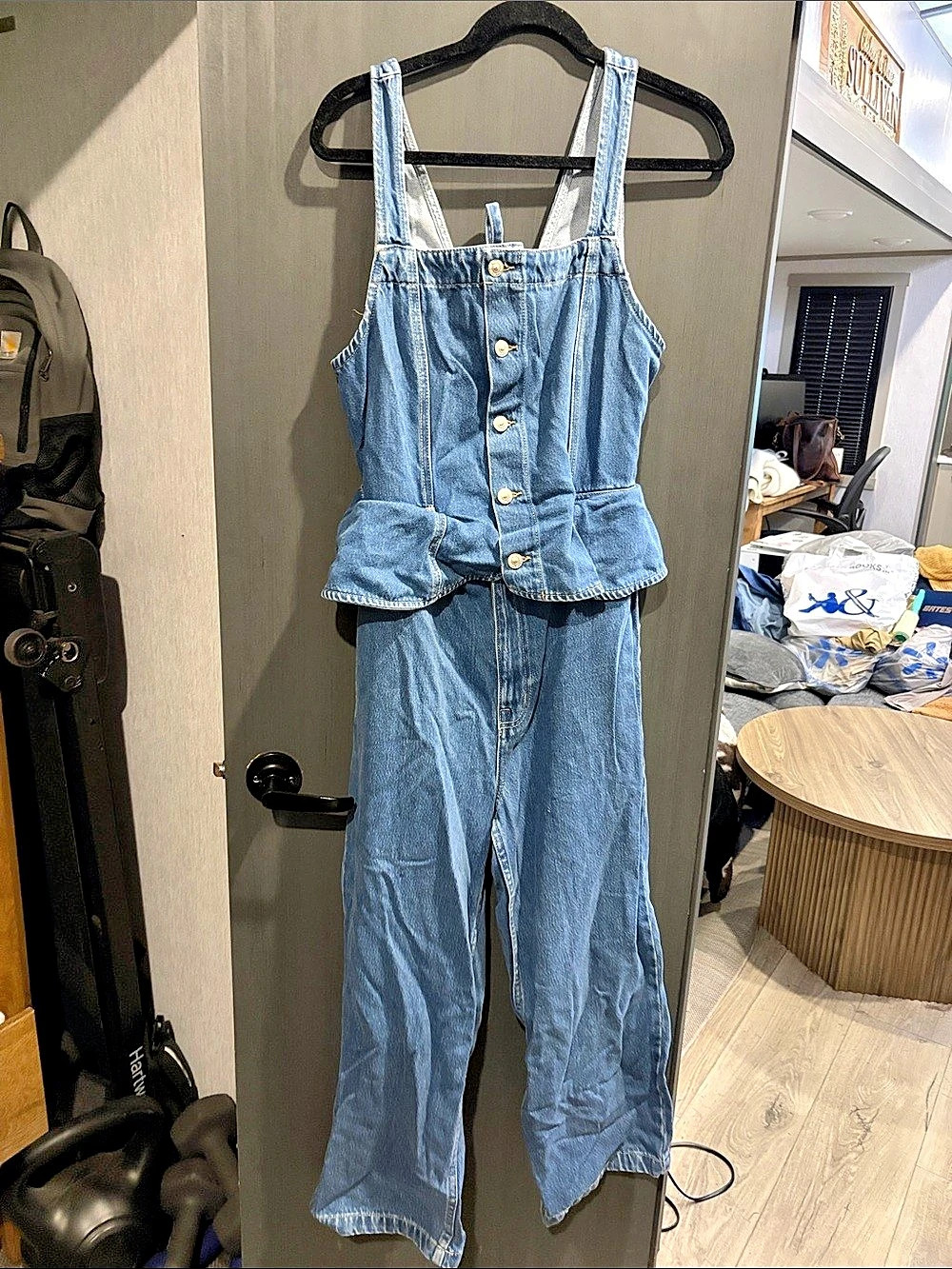 Blue Denim Overall Jumpsuit